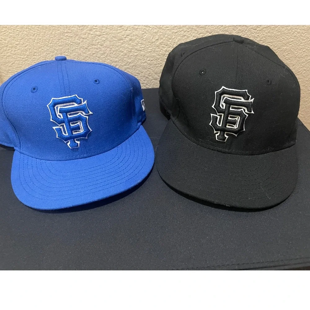 New Era 9FIFTY San Francisco Giants Snapback Hat Bundle Black Blue Green Bottom